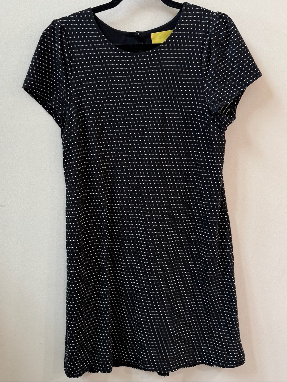 Maeve Anthropologie Black Dress with White Dot Print Size Medium